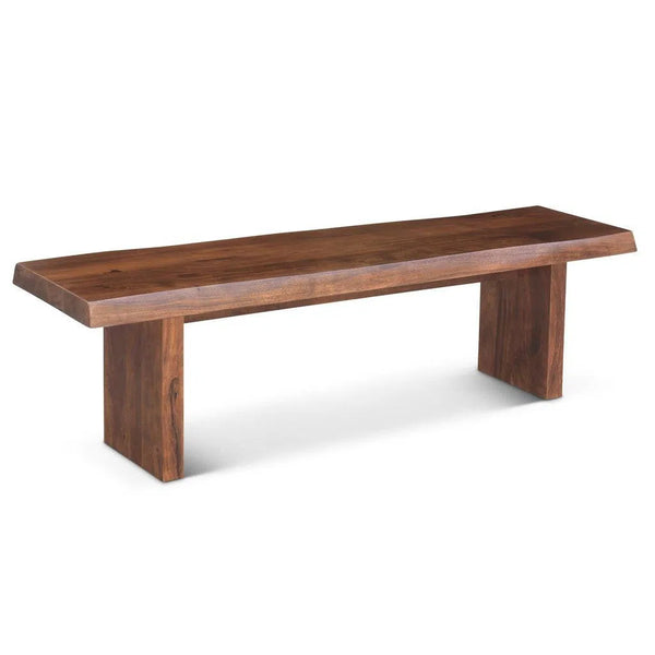 102" Brooks Solid Acacia Wood Bench Dining Benches LOOMLAN By Urbia