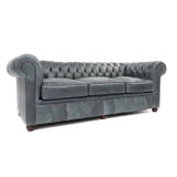 George Slate Grey Chesterfield Leather Sofa