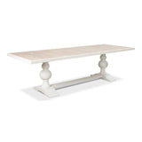 108 White Rectangular Trestle Dining Table for 8 People Dining Tables LOOMLAN By Sarreid