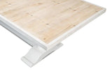 108 White Rectangular Trestle Dining Table for 8 People Dining Tables LOOMLAN By Sarreid