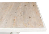 108 White Rectangular Trestle Dining Table for 8 People Dining Tables LOOMLAN By Sarreid