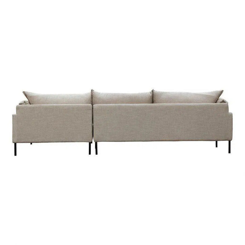 112 Inch Sectional Left Sandy Beige Grey Scandinavian Sectionals LOOMLAN By Moe's Home