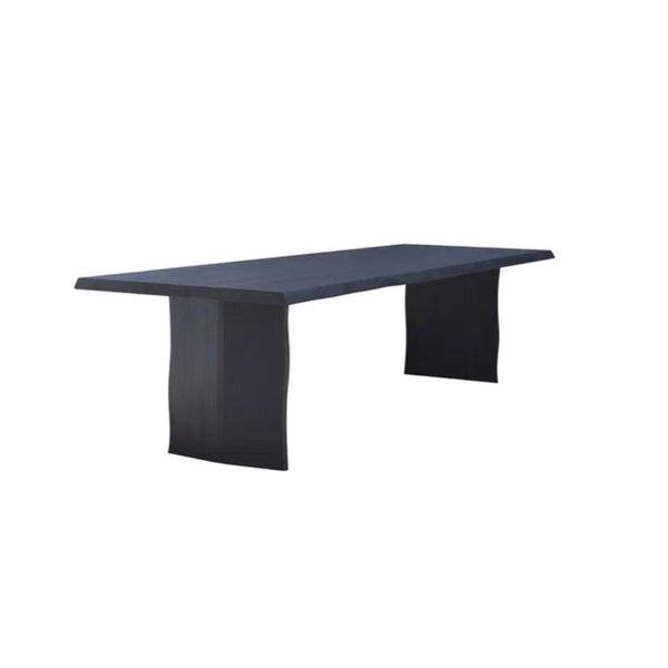 117" Lily Wood Black Rectangular Dining Table Dining Tables LOOMLAN By Artesia