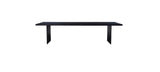 117" Lily Wood Black Rectangular Dining Table Dining Tables LOOMLAN By Artesia
