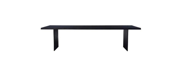 117" Lily Wood Black Rectangular Dining Table Dining Tables LOOMLAN By Artesia