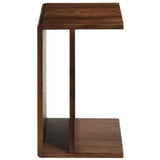 12.5 Inch Accent Table Walnut Brown Contemporary Side Tables LOOMLAN By Moe's Home