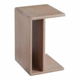 12.5 Inch Accent Table White Oak White Contemporary Side Tables LOOMLAN By Moe's Home