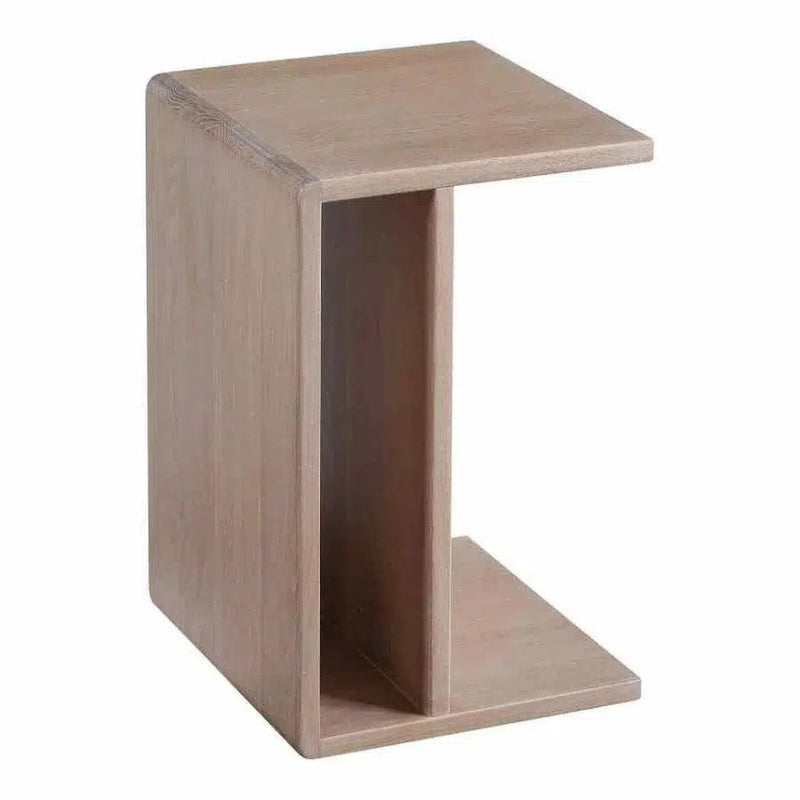 12.5 Inch Accent Table White Oak White Contemporary Side Tables LOOMLAN By Moe's Home