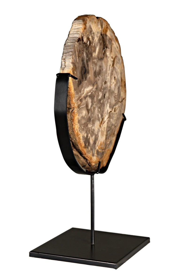 12" Wood Fossil with Stand Sculpture Statues & Sculptures LOOMLAN By Noir