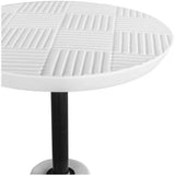 13.25 Inch Outdoor Accent Table White Contemporary Outdoor Side Tables LOOMLAN By Moe's Home