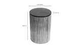 14 Inch End Table Black Patina Black Industrial Side Tables LOOMLAN By Moe's Home