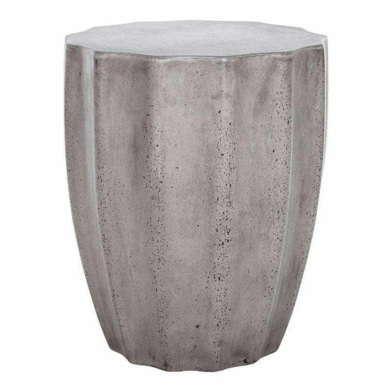 15.5 Inch Outdoor Stool Grey Contemporary Outdoor Stools LOOMLAN By Moe's Home