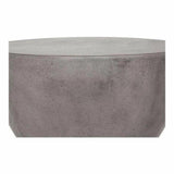 15 Inch Outdoor Stool Grey Contemporary Outdoor Stools LOOMLAN By Moe's Home