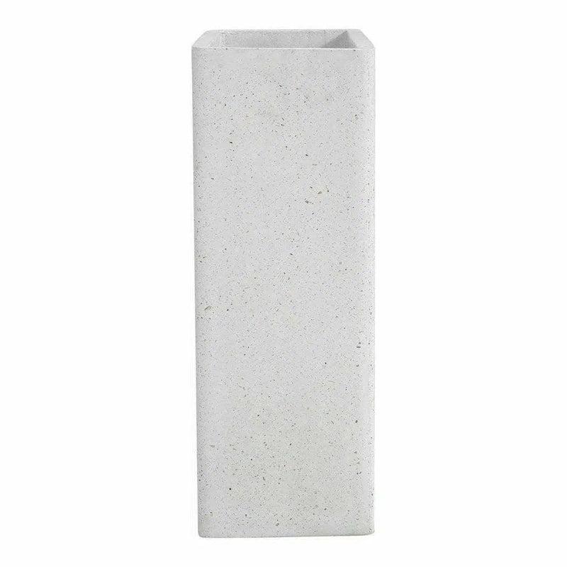 16 Inch Planter Ivory Terrazzo White Contemporary Outdoor Planters LOOMLAN By Moe's Home