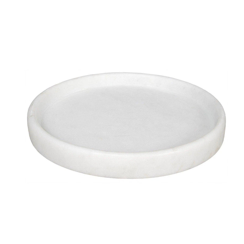 16" Round Marble Tray Trays LOOMLAN By Noir