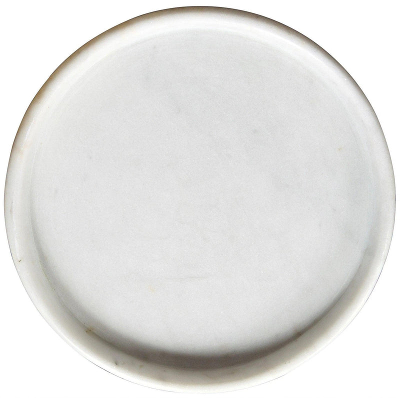 16" Round Marble Tray Trays LOOMLAN By Noir