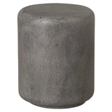 17 in. Caemen Cylinder Terrazzo Garden Stool Outdoor Stools LOOMLAN By Emissary