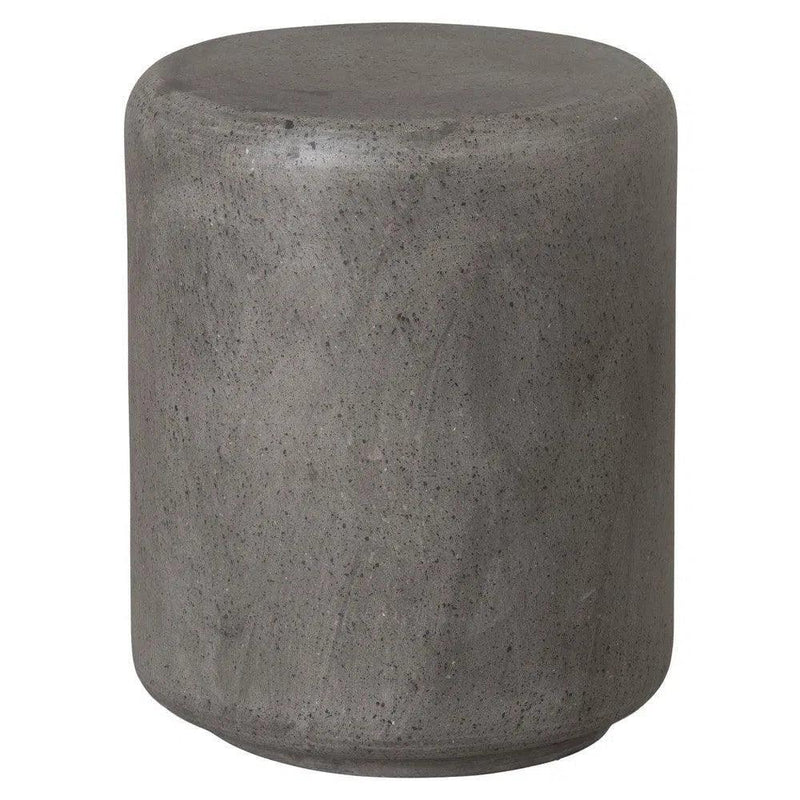 17 in. Caemen Cylinder Terrazzo Garden Stool Outdoor Stools LOOMLAN By Emissary