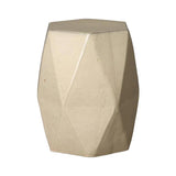 18 in. Brilliant Matrix Ceramic Garden Stool Outdoor Stools LOOMLAN By Emissary