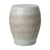 18 in. Seiji Ceramic Garden Stool Outdoor Stools LOOMLAN By Emissary