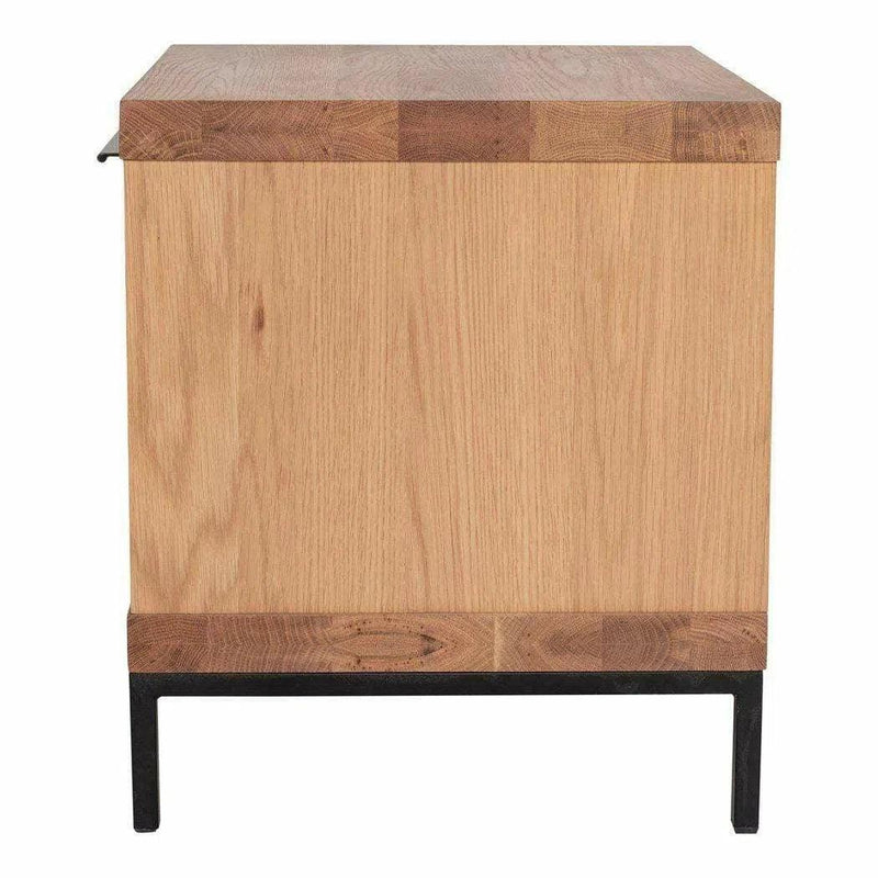 18 Inch One Drawer Nightstand Natural Scandinavian Nightstands LOOMLAN By Moe's Home