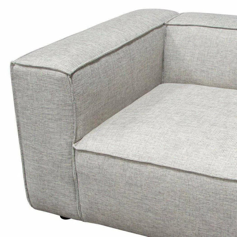 2 PC Set 94" Wide Grey-Beige Low Back Modular Sofa in Barley Modular Sofas LOOMLAN By Diamond Sofa