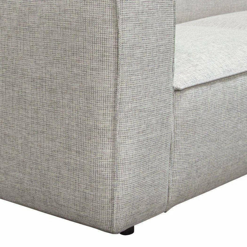 2 PC Set 94" Wide Grey-Beige Low Back Modular Sofa in Barley Modular Sofas LOOMLAN By Diamond Sofa