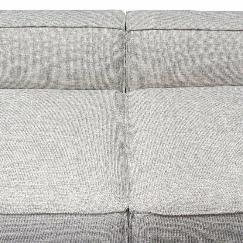 2 PC Set 94" Wide Grey-Beige Low Back Modular Sofa in Barley Modular Sofas LOOMLAN By Diamond Sofa