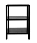 2 Shelf Wood Black Rectangle Side Table Side Tables LOOMLAN By Noir