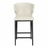 20.5 Inch Counter Stool Beige Contemporary Counter Stools LOOMLAN By Moe's Home