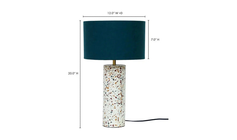 20 Inch Cylinder Table Lamp Multicolor Retro Table Lamps LOOMLAN By Moe's Home