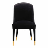 20 Inch Dining Chair Black (Set Of 2) Black Contemporary Dining Chairs LOOMLAN By Moe's Home