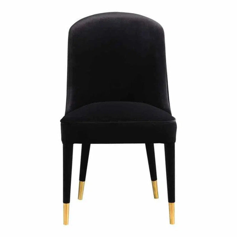 20 Inch Dining Chair Black (Set Of 2) Black Contemporary Dining Chairs LOOMLAN By Moe's Home