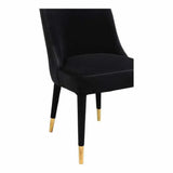 20 Inch Dining Chair Black (Set Of 2) Black Contemporary Dining Chairs LOOMLAN By Moe's Home