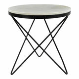 20 Inch Side Table Black Base Black Contemporary Side Tables LOOMLAN By Moe's Home