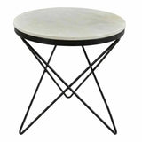 20 Inch Side Table Black Base Black Contemporary Side Tables LOOMLAN By Moe's Home