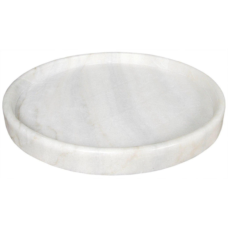 20" Round Marble Tray Trays LOOMLAN By Noir