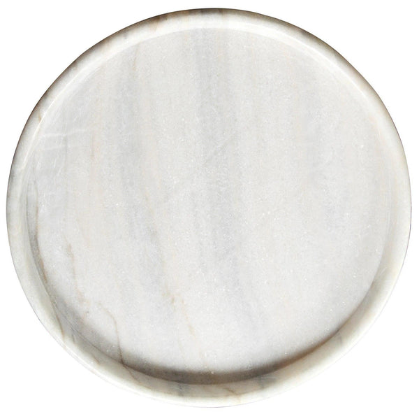 20" Round Marble Tray Trays LOOMLAN By Noir