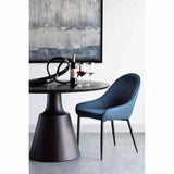 21.5 Inch Dining Chair Dark Blue (Set of 2) Blue Modern Dining Chairs LOOMLAN By Moe's Home