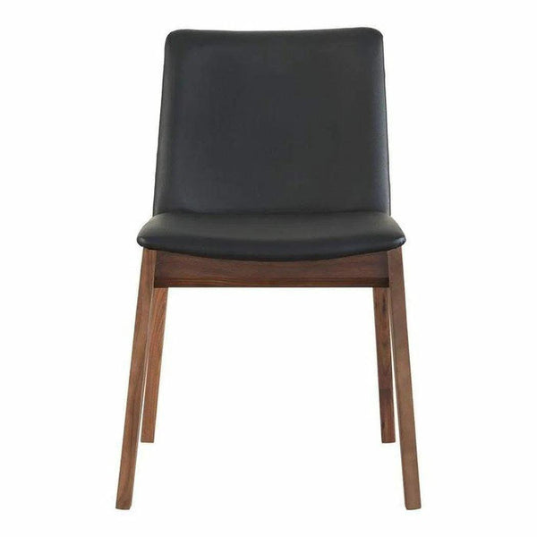 21 Inch Dining Chair Black (Set Of 2) Black Mid-Century Modern Dining Chairs LOOMLAN By Moe's Home