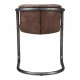 21 Inch Dining Chair Grazed Brown Leather (Set Of 2) Dining Chairs LOOMLAN By Moe's Home