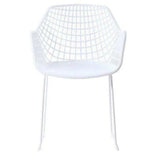 22.5 Inch Chair White (Set of 2) White Contemporary Outdoor Accent Chairs LOOMLAN By Moe's Home