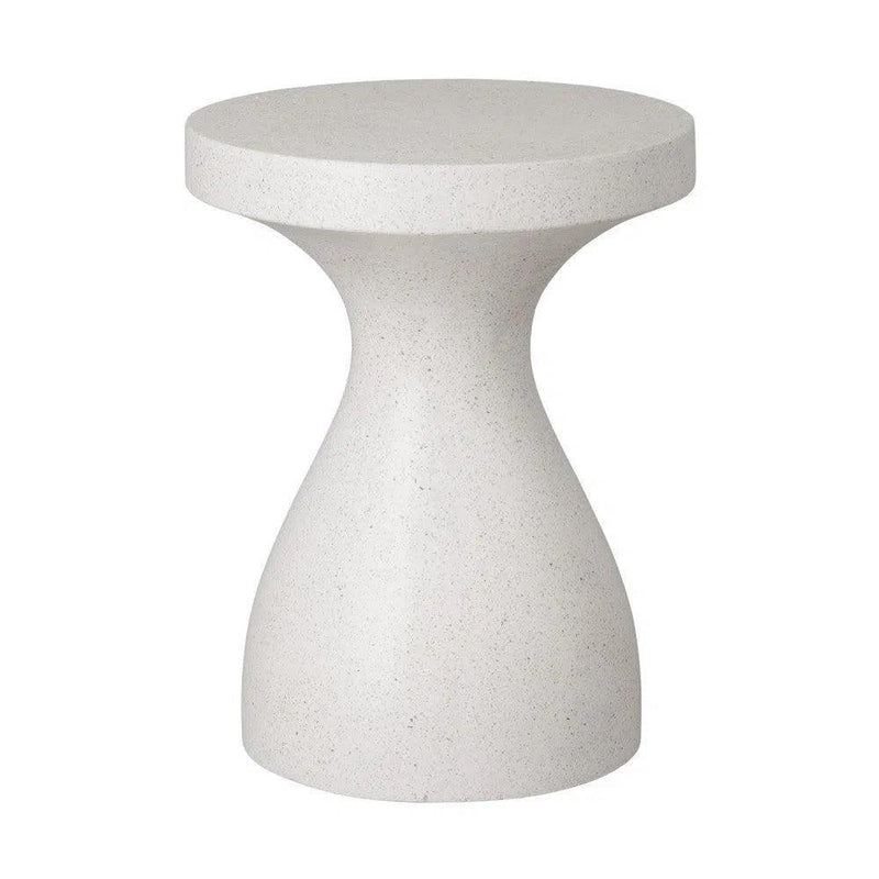 22 in. Caemen Teardrop Terrazzo Outdoor Garden Stool Outdoor Stools LOOMLAN By Emissary