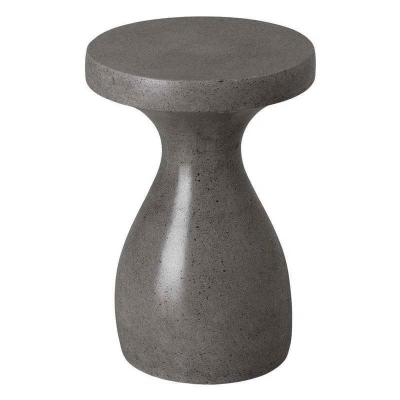 22 in. Caemen Teardrop Terrazzo Outdoor Garden Stool Outdoor Stools LOOMLAN By Emissary