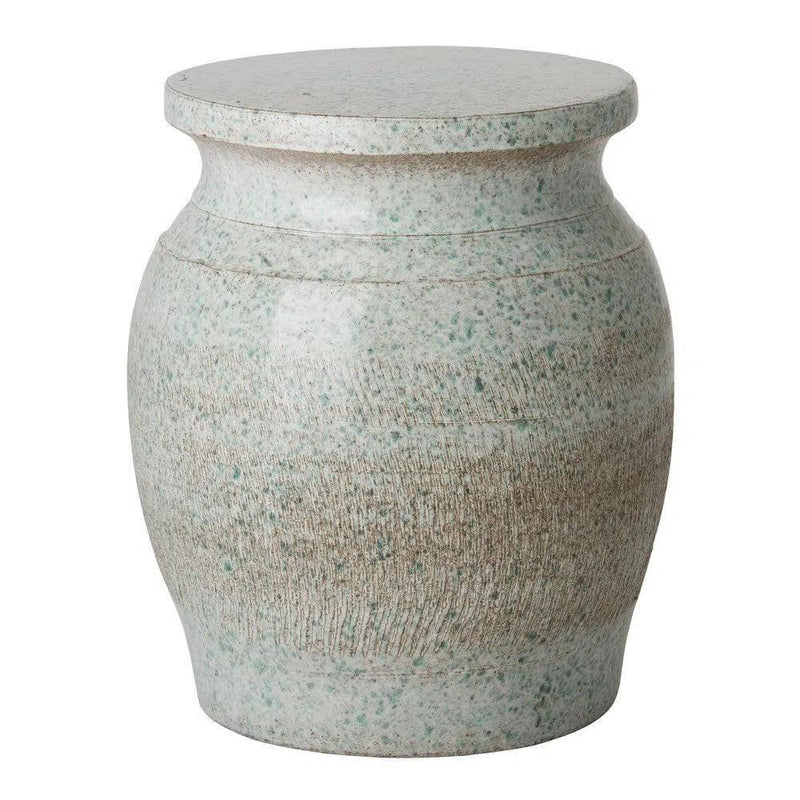 22 in. Koji Ceramic Outdoor Garden Stool Outdoor Stools LOOMLAN By Emissary