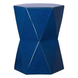 22 in. Matrix Hexagon Outdoor Garden Stool Outdoor Stools LOOMLAN By Emissary