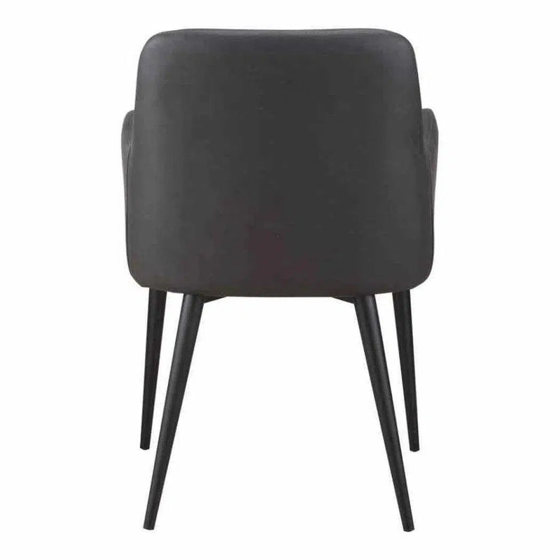 22 Inch Dining Chair Black (Set Of 2) Black Contemporary Dining Chairs LOOMLAN By Moe's Home