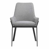 22 Inch Dining Chair (Set Of 2) Grey Contemporary Dining Chairs LOOMLAN By Moe's Home