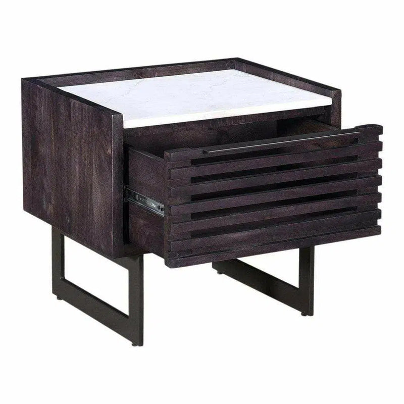 22 Inch Nightstand Dark Grey Contemporary Nightstands LOOMLAN By Moe's Home