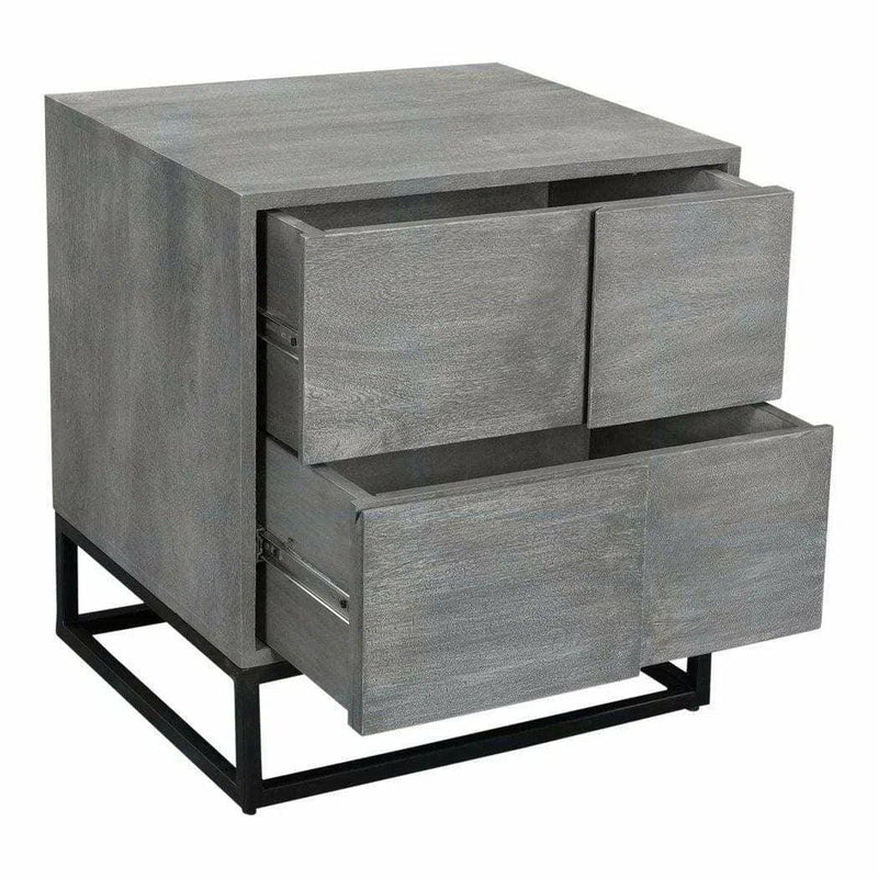 22 Inch Nightstand Grey Contemporary Nightstands LOOMLAN By Moe's Home